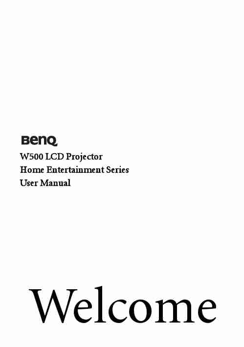 BenQ Projection Television W500-page_pdf